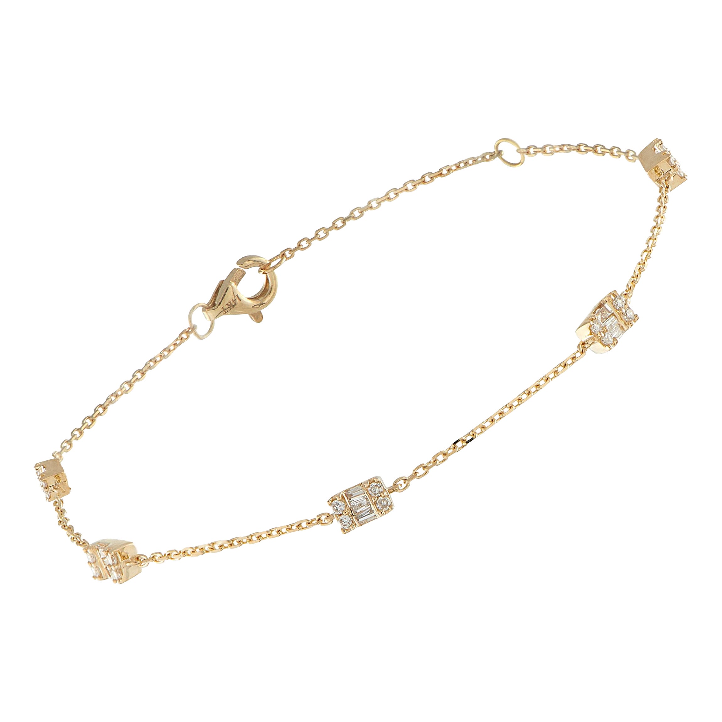 14K Yellow Gold 0.35ct Diamond Bracelet BR10657-Y