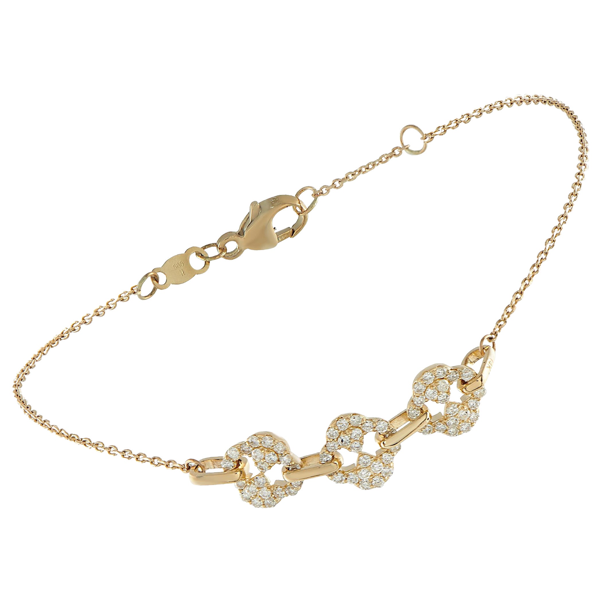 14K Yellow Gold 0.40ct Diamond Bracelet BR10523-Y