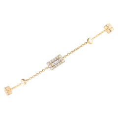 Pulsera de oro amarillo de 14 quilates con diamantes de 0,45 ct