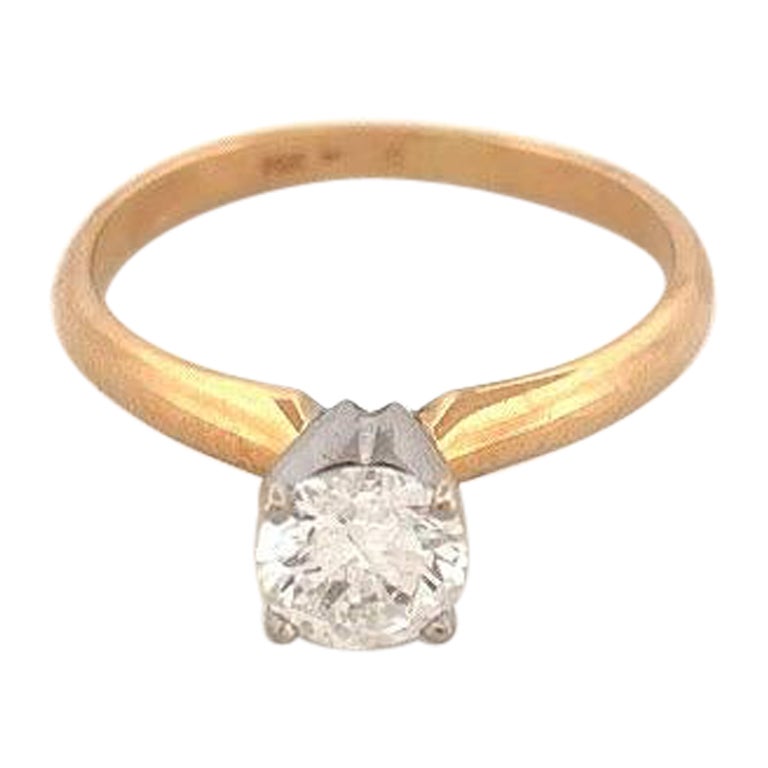 14k Yellow Gold 0.45CT H SI2 Engagement Ring For Sale