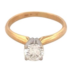 14k Yellow Gold 0.45CT H SI2 Engagement Ring