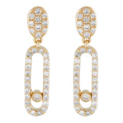 Orecchini a goccia in oro giallo 14K con diamanti 0,50ct ER29664