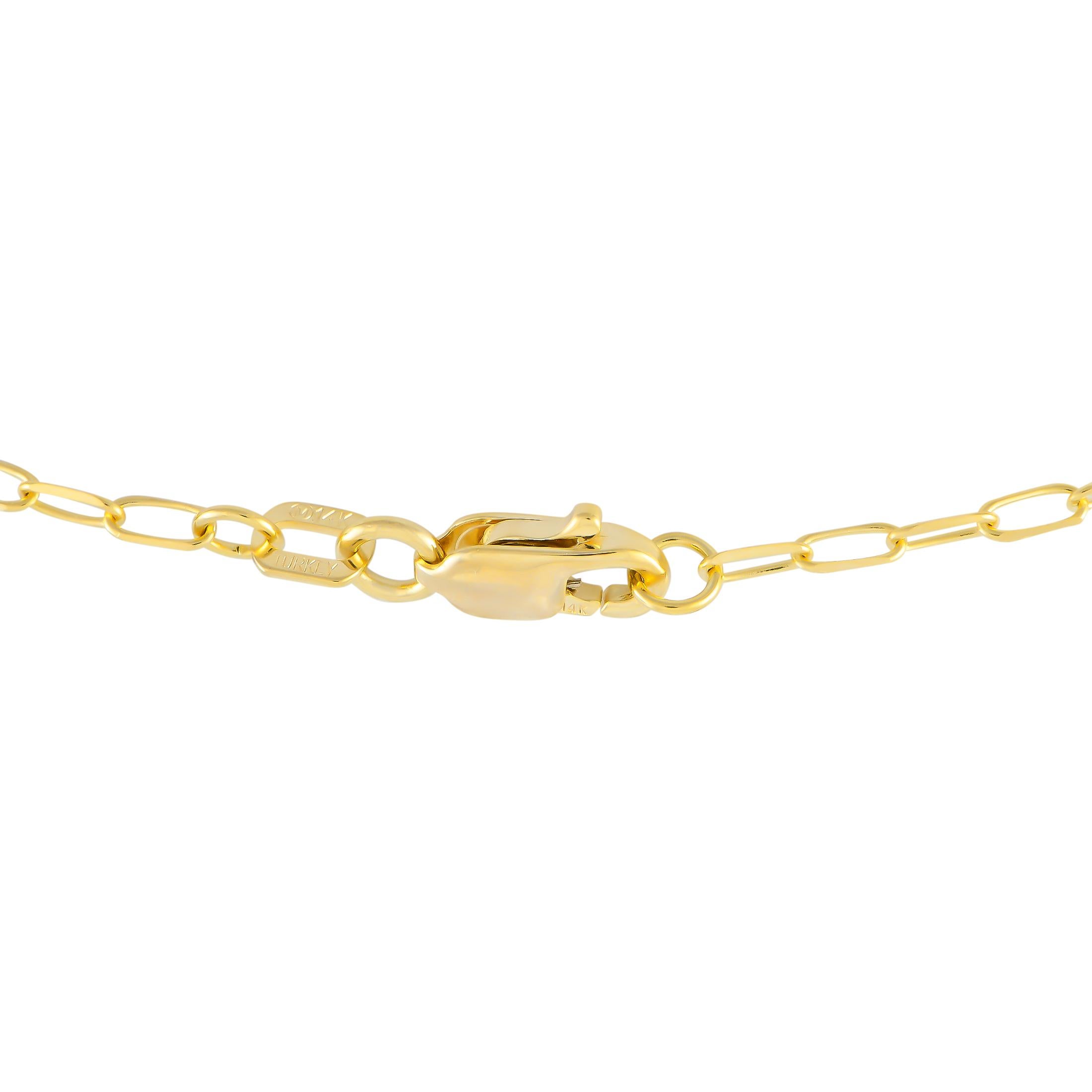 Round Cut 14K Yellow Gold 0.50ct Diamond Necklace NK01457-Y For Sale
