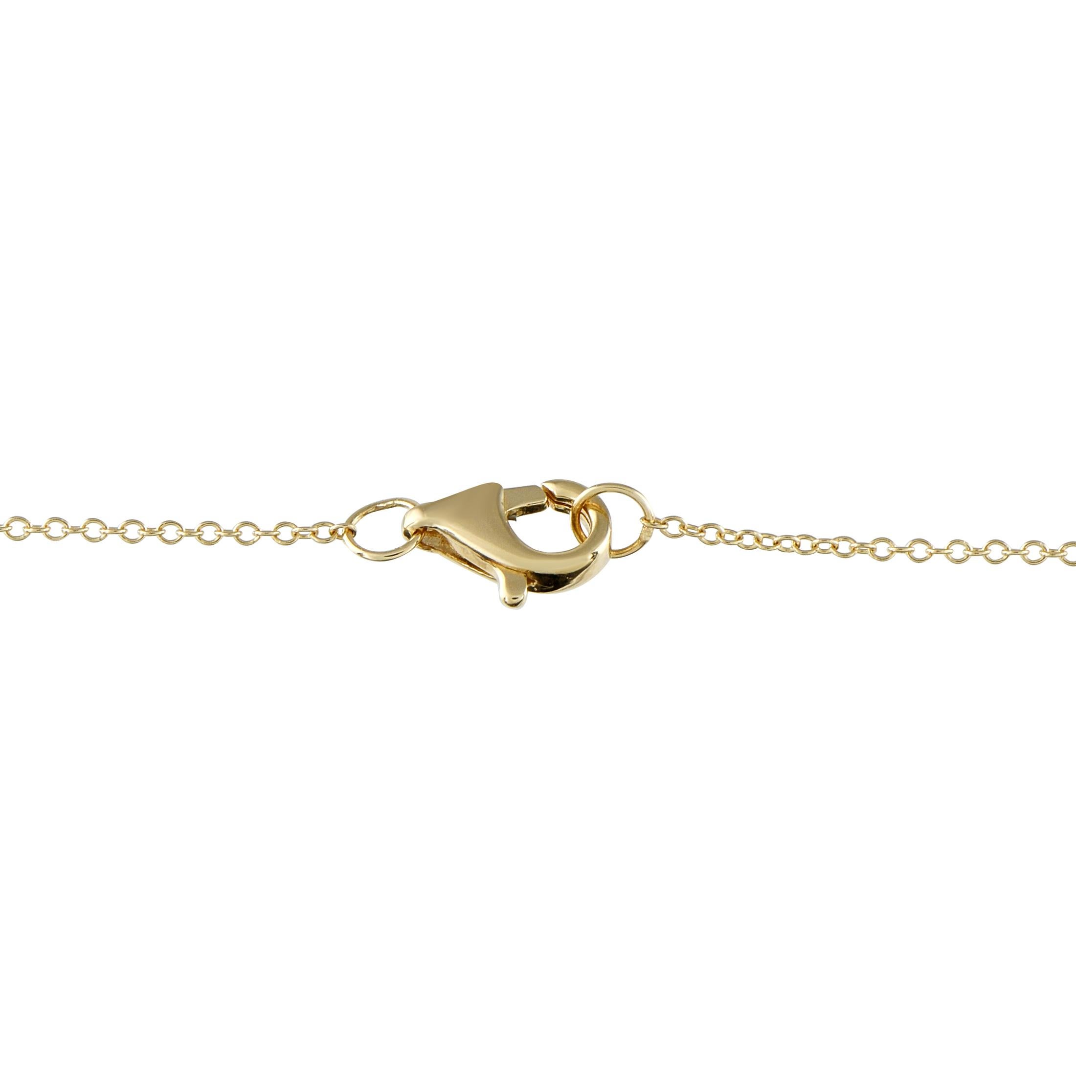Round Cut 14K Yellow Gold 0.50ct Diamond Star of David Necklace For Sale