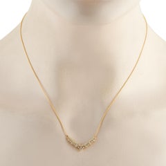 14K Yellow Gold 0.50ct Diamond V-Shaped Pendant Necklace PN16159-Y