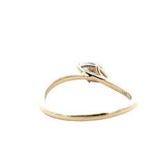 14K Yellow Gold 0.52 Carat Weight Marquise Diamond Ring