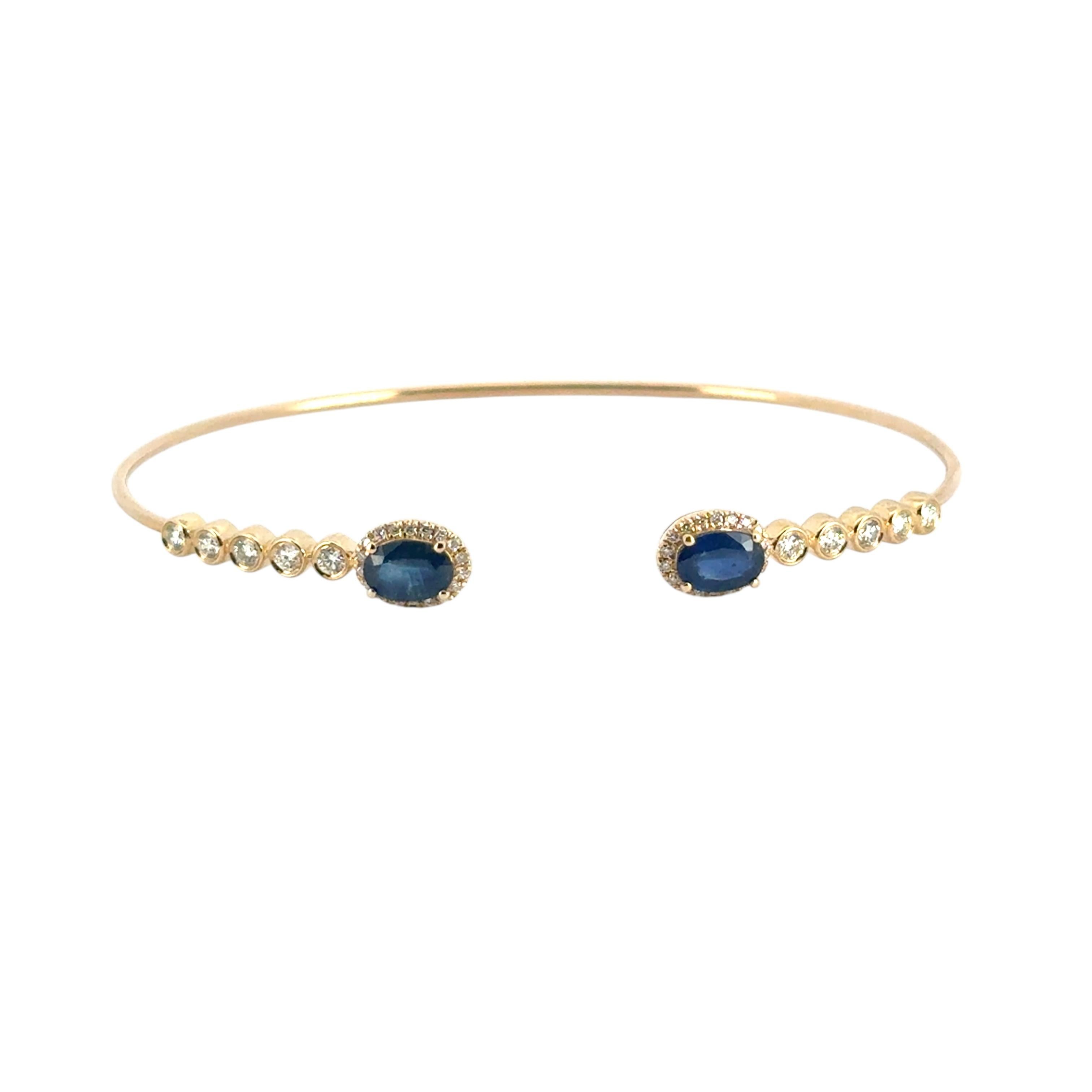 Bracelet en or jaune 14k 0.53ctw Round Brilliant Diamond and 1.30ctw Sapphire Bangle

Ce magnifique bracelet saphir diamant de 1,30ctw est en excellent état et est prêt à être expédié !

Style : Bracelet
MATERIAL : Or jaune 14k
Détails des pierres :