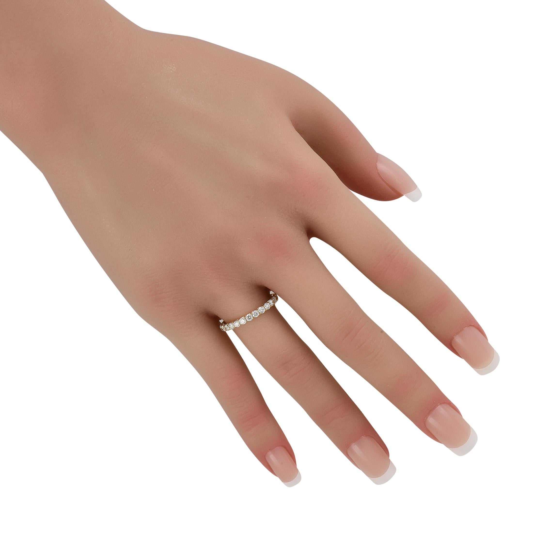 Taille ronde Bague MF24-100124 en or jaune 14 carats avec diamant 0,54 carat en vente