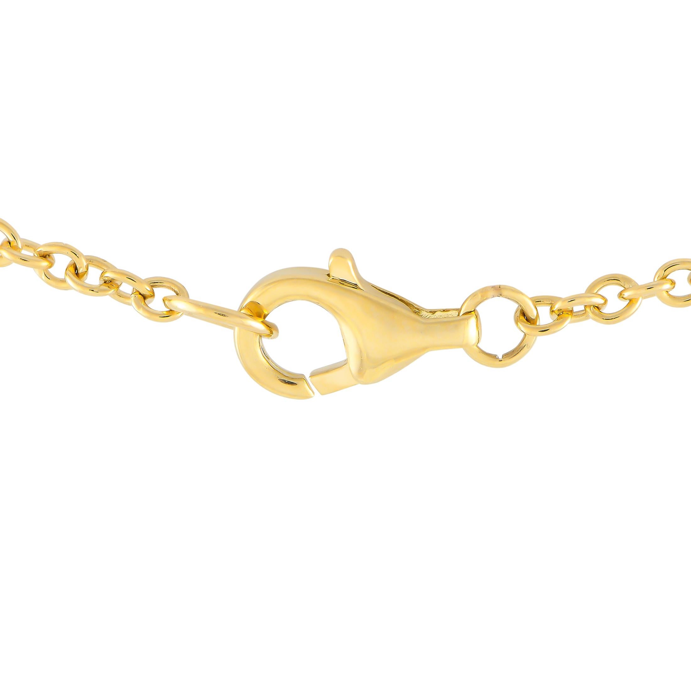 Round Cut 14K Yellow Gold 0.55ct Diamond Necklace PN15561-Y For Sale