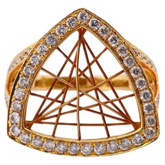 14k Gelbgold 0,56ctw Diamant Ring