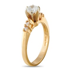 14K Yellow Gold 0.58ct Diamond Ring MF11-070226