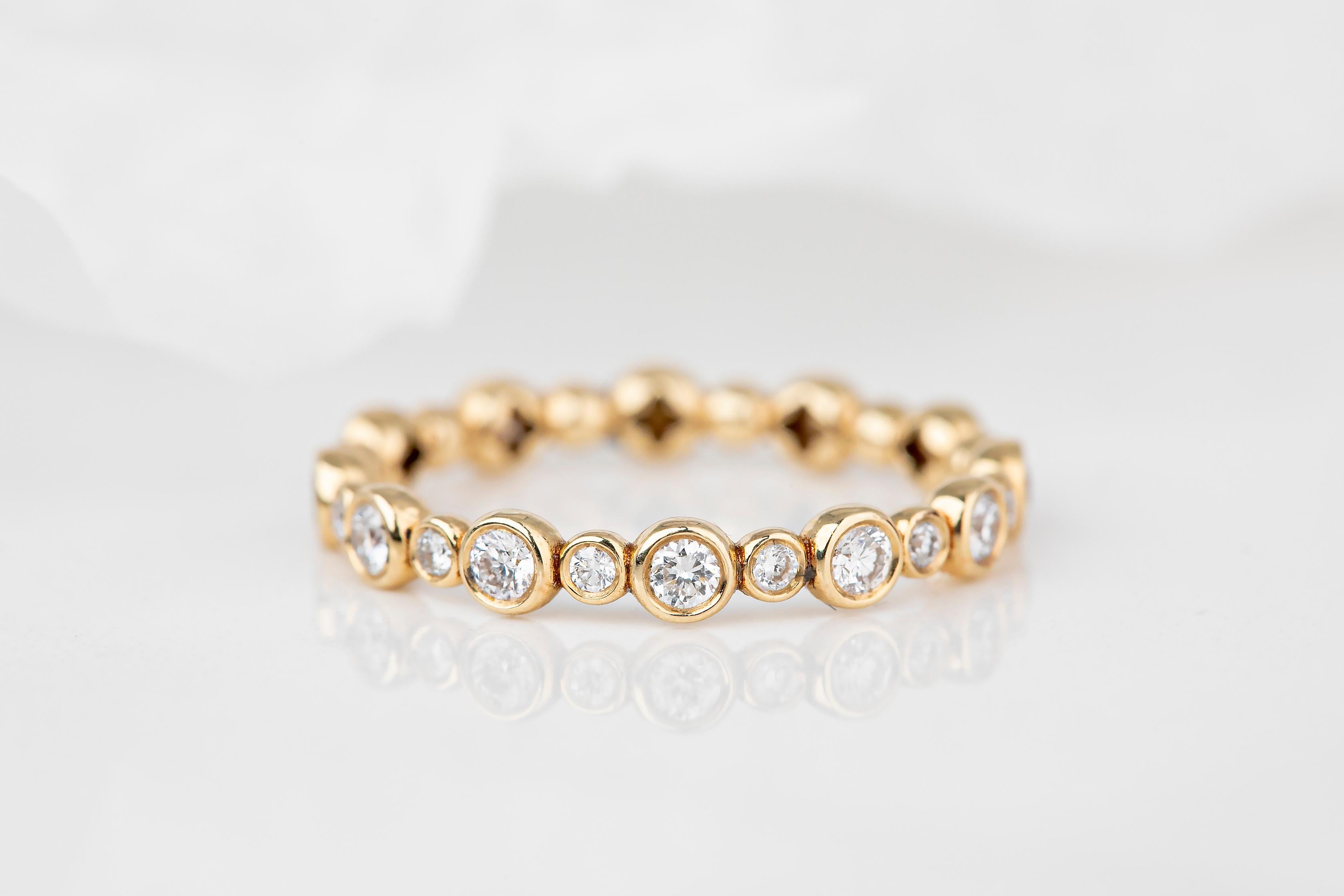 For Sale:  14K Yellow Gold 0.60 Ct Daimond Wedding Band 4