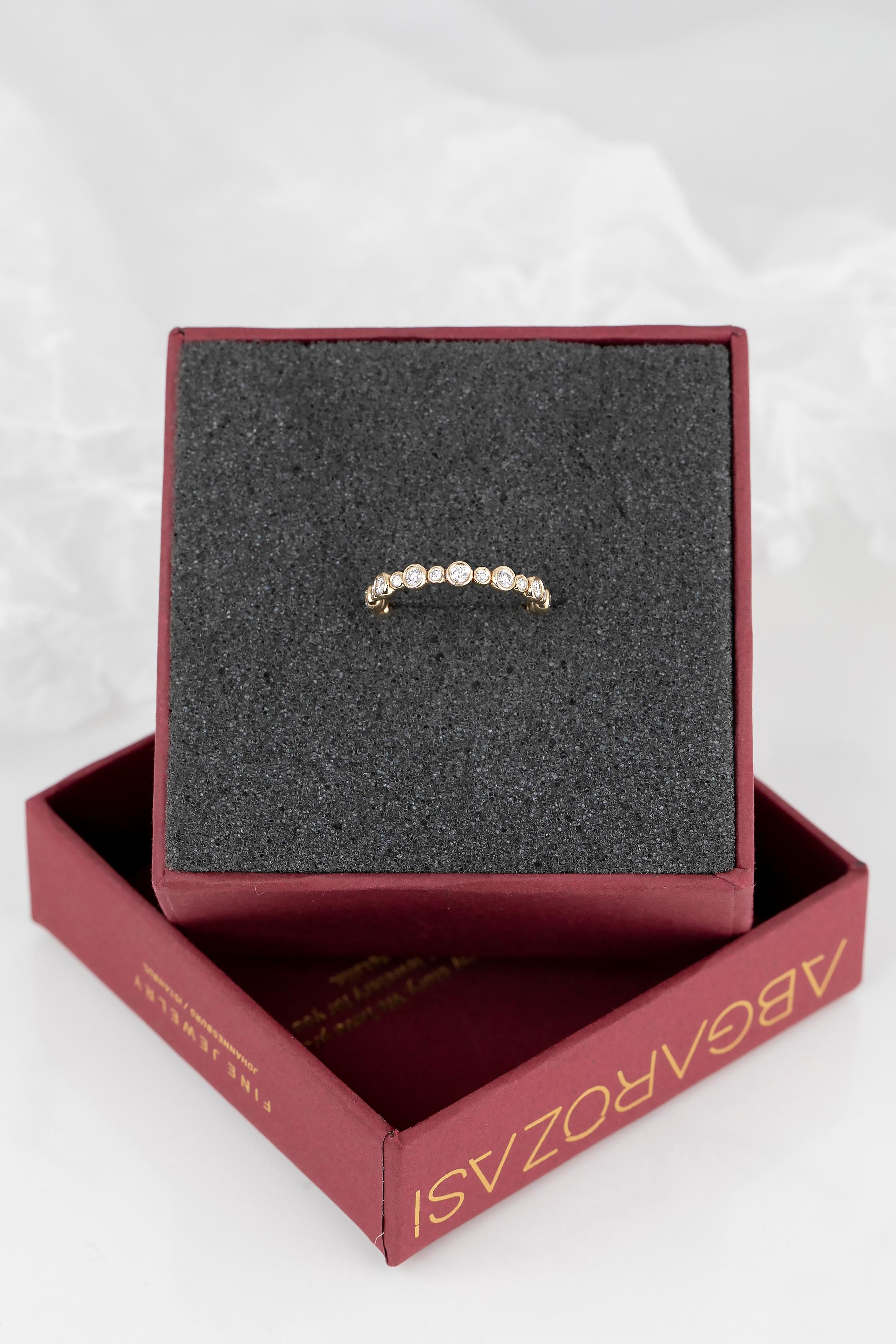 14K Yellow Gold 0.60 Ct Daimond Wedding Band 7