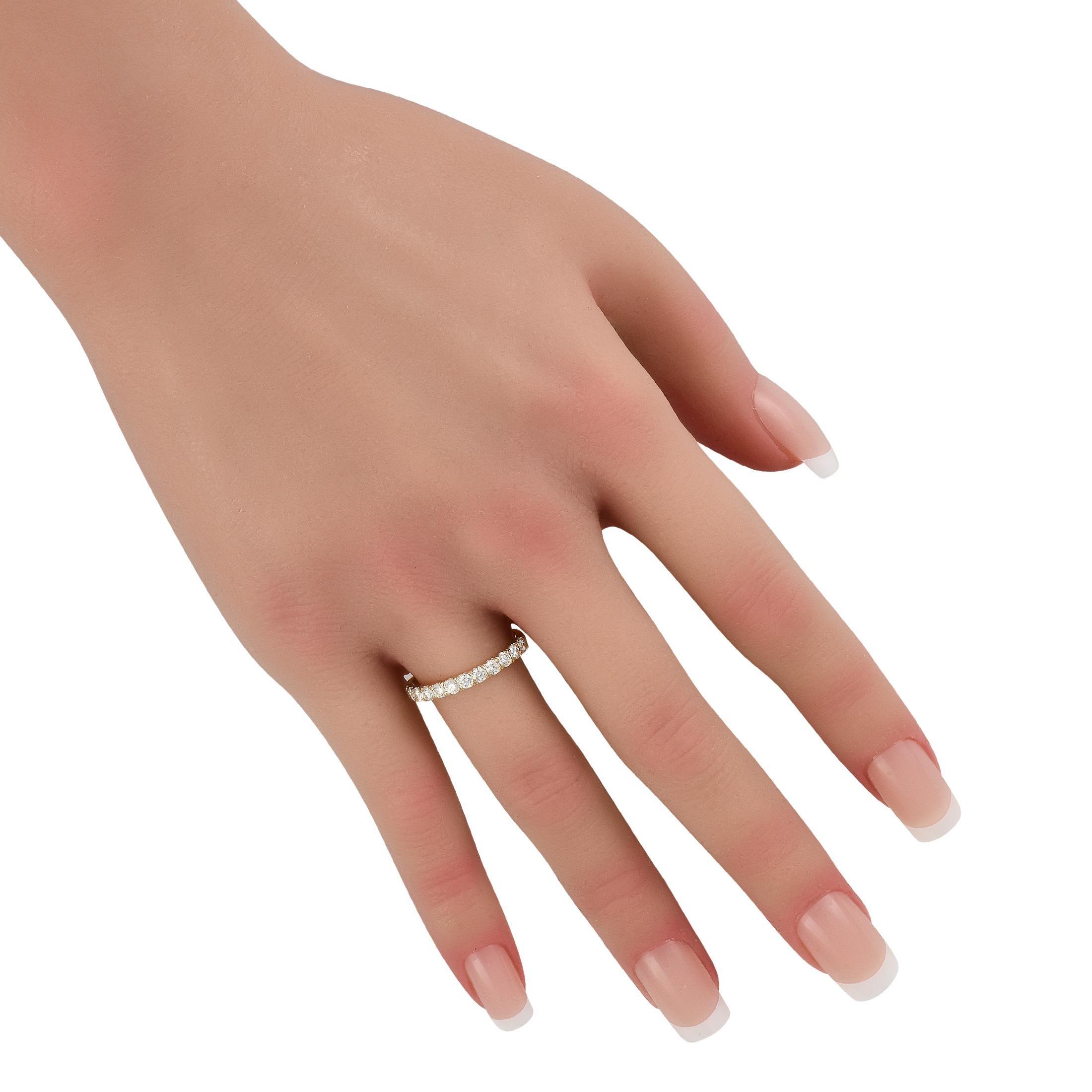Round Cut 14K Yellow Gold 0.65ct Diamond Ring MF23-100124