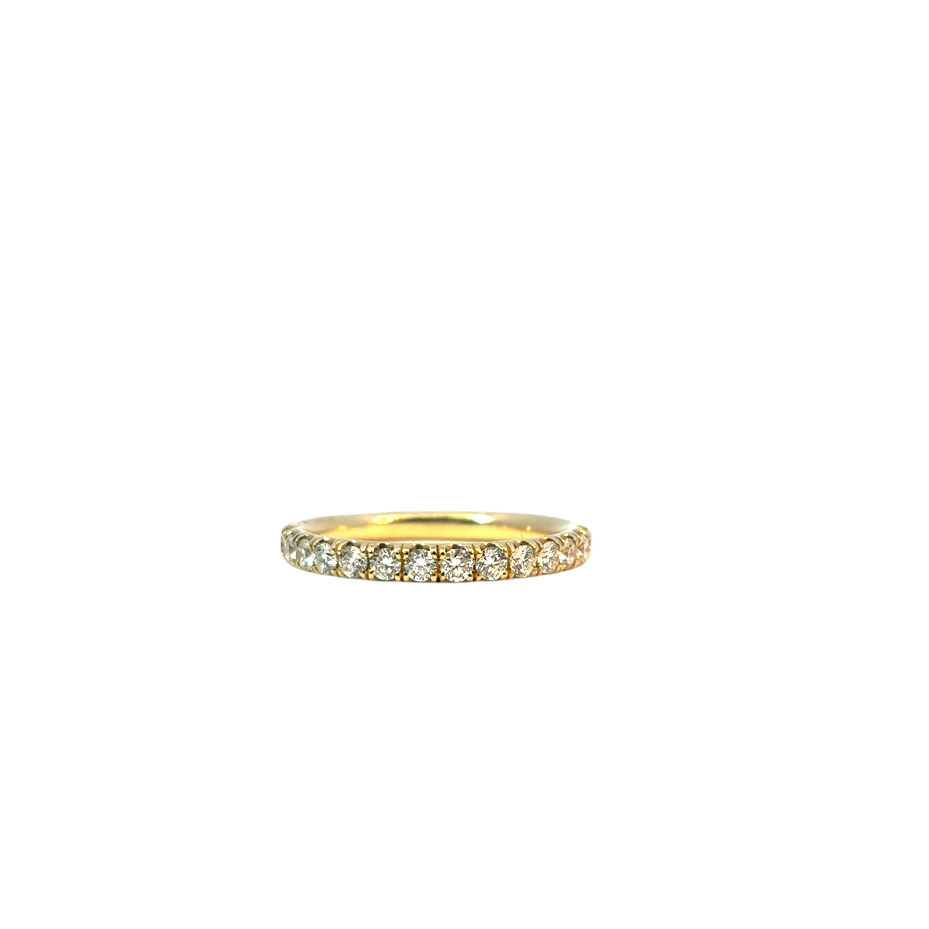Alliance en or jaune 14 carats avec diamants de 0,68 carat en vente 4
