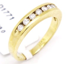 14 Karat Yellow Gold 0.69 Carat Diamonds Bezel Set Ring