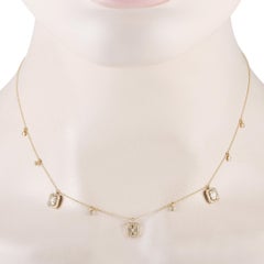 14 Karat Gelbgold Halskette mit 0,70 Karat Diamanten