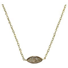 Collar Biselado de Diamantes Marquesa Naturales en Oro Amarillo de 14K 0,70ct