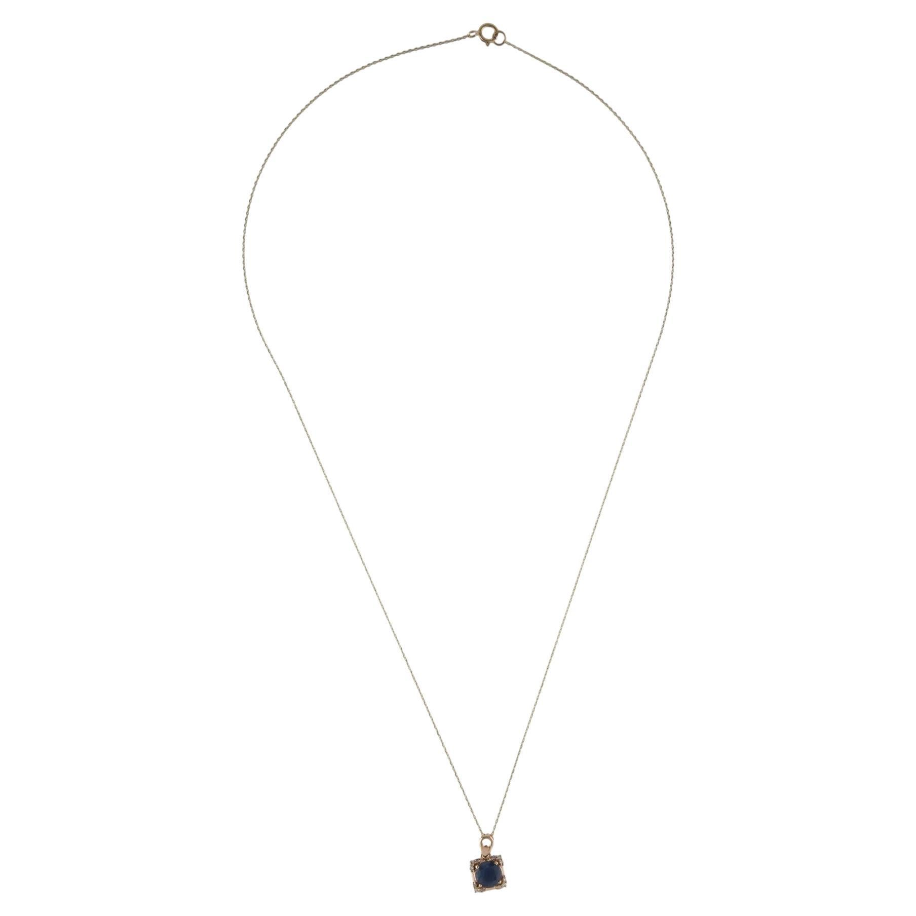14K Yellow Gold 0.73ct Pink Tourmaline & Diamond Pendant Necklace For Sale