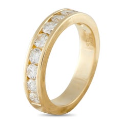 14K Yellow Gold 0.75ct Diamond Half-Eternity Band Ring MF13-012026