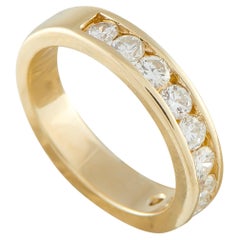 14K Yellow Gold 0.75ct Diamond Half-Eternity Band Ring MF13-012026