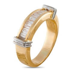 Anillo de diamantes de 0,75 ct en oro amarillo de 14 quilates MF20-050626