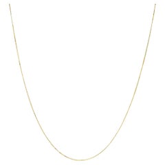 14K Gelbgold 0,75 mm Classic Box Kette Halskette. Unisex-Kette - Größe 18 Zoll