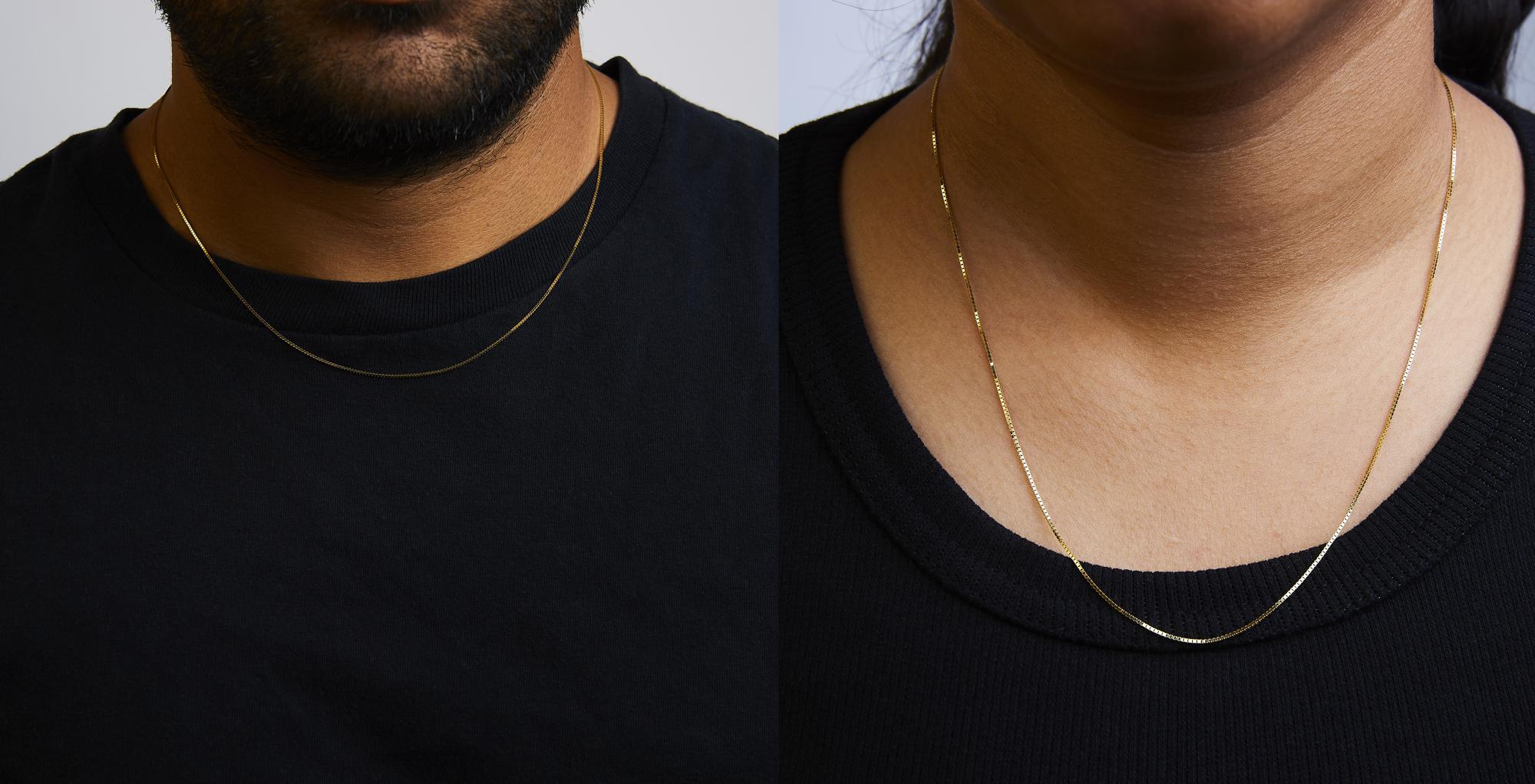 Collier à chaîne classique en or jaune 14K de 0,75 mm. Chaîne unisexe - Taille 20 pouces Unisexe en vente