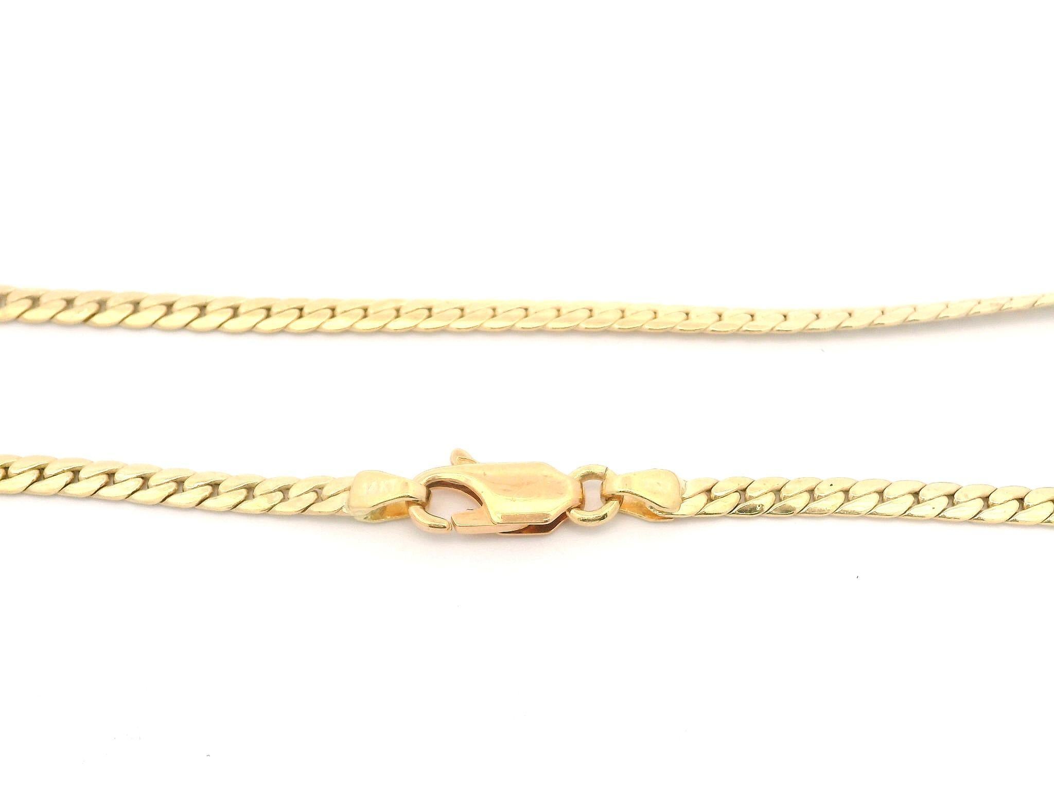 Taille brillant Collier en or jaune 14k 0.76ctw Sapphire Diamond 17