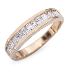 14k Yellow Gold 0.78tcw Pixel Cut Diamond Band Ring