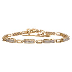 14k Yellow Gold 0.80tcw Diamond Link Bracelet