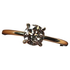 14K Yellow Gold 0.84ct. Champagne Diamond Engagement Ring