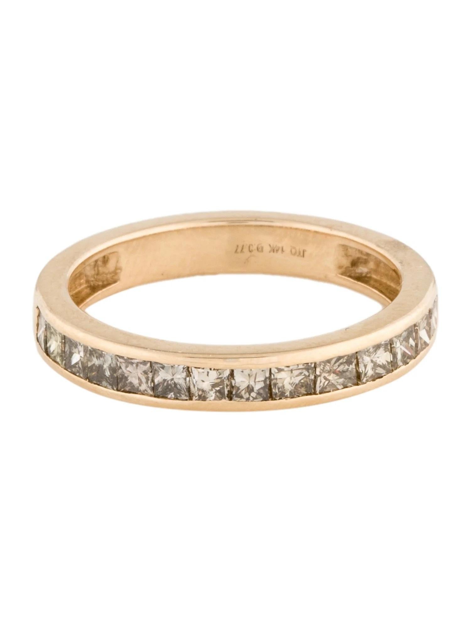 Artist 14K Yellow Gold 0.87ctw Diamond Band, Size 7