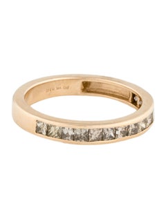 14K Yellow Gold 0.87ctw Diamond Band, Size 7