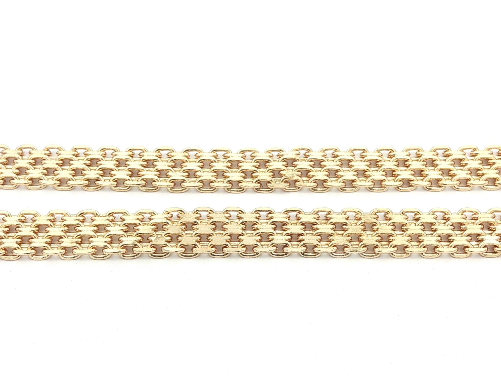 --Piedra(s):--
(9) Diamantes auténticos naturales - talla brillante redonda - engastados - bonitos diamantes blancos brillantes - 0,90ctw (aprox.)

Material: Oro amarillo macizo de 14 quilates
Peso: 15,45 gramos
Tipo de cadena: 1 mm (grosor)- 5,5 mm