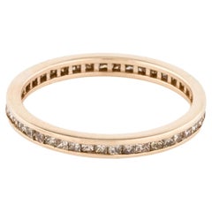 14K Yellow Gold 0.92ctw Diamond Eternity Band, Size 8