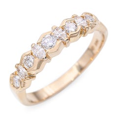 14k Yellow Gold 0.93tcw Diamond Semi-Eternity Wedding Band