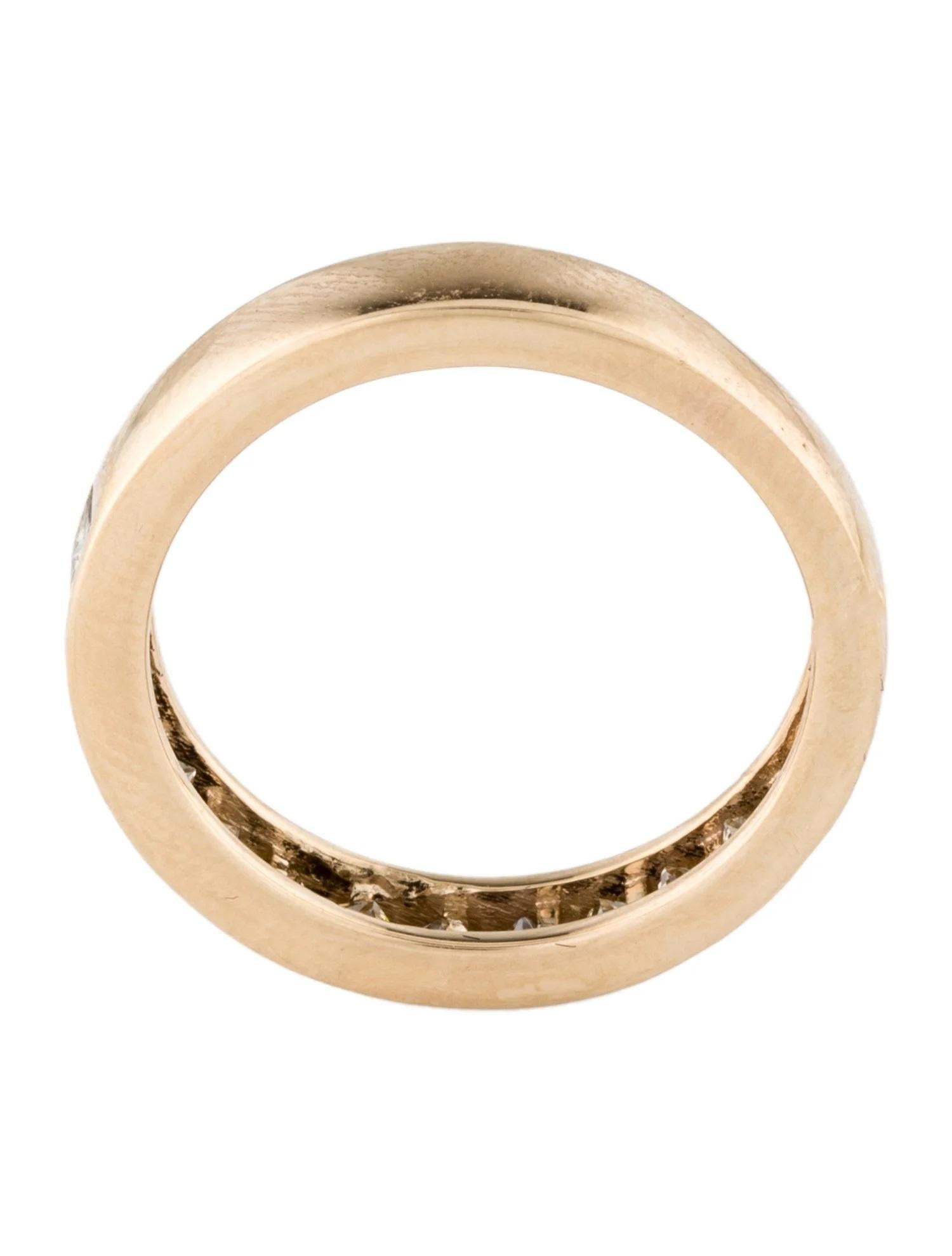 14K Yellow Gold 0.99ct Brown Diamond Band Ring Size 8 In New Condition For Sale In Holtsville, NY
