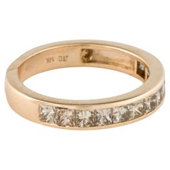 14K Yellow Gold 0.99ct Brown Diamond Band Ring Size 8