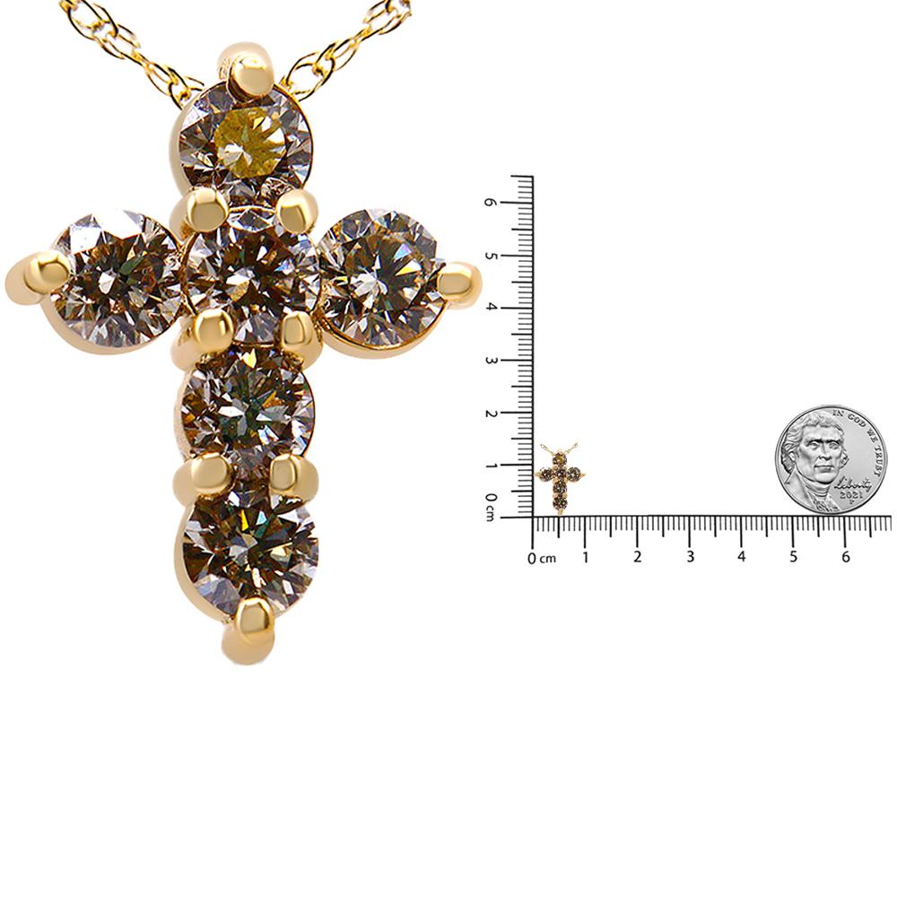 mini diamond cross pendant