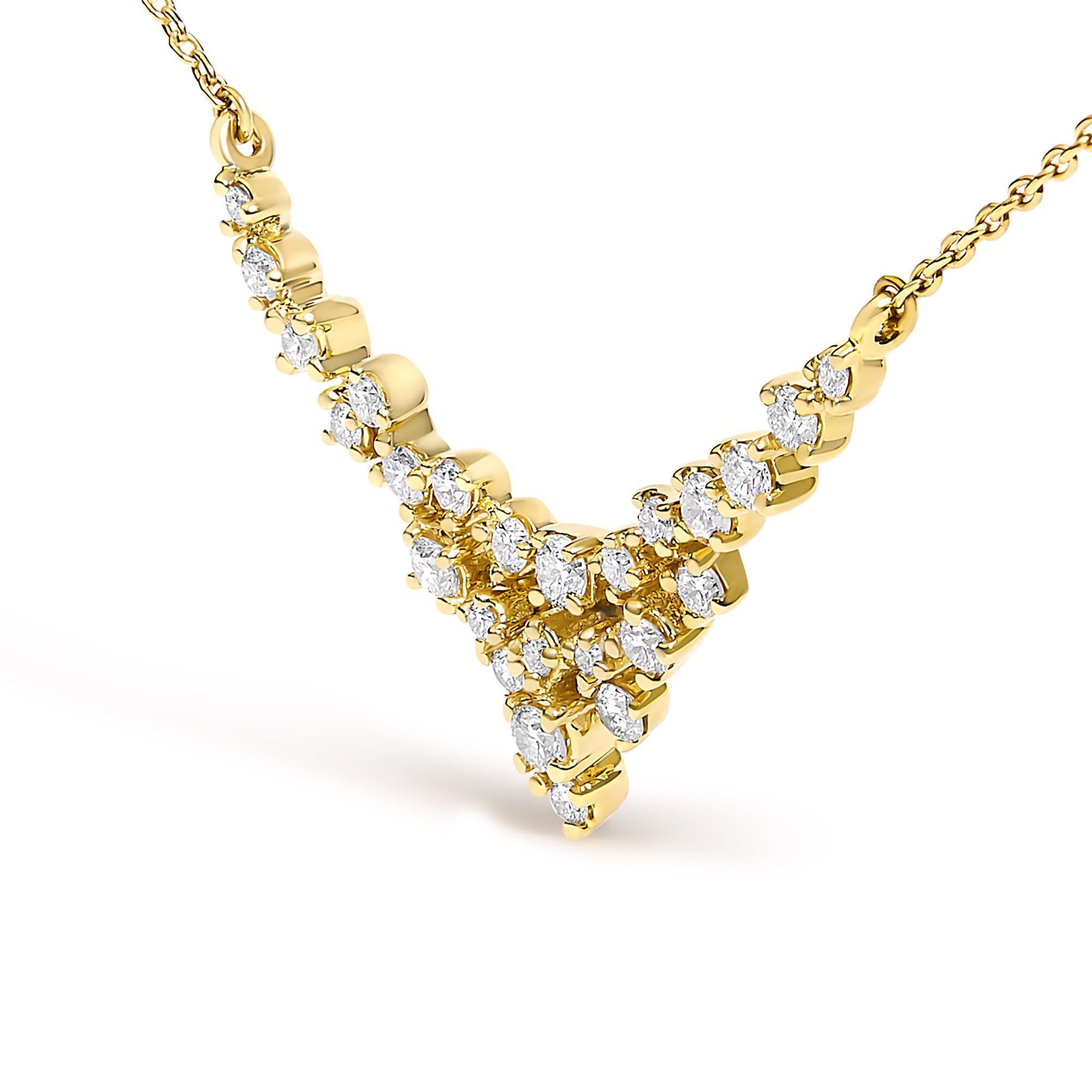 Moderne Collier en or jaune 14K à 