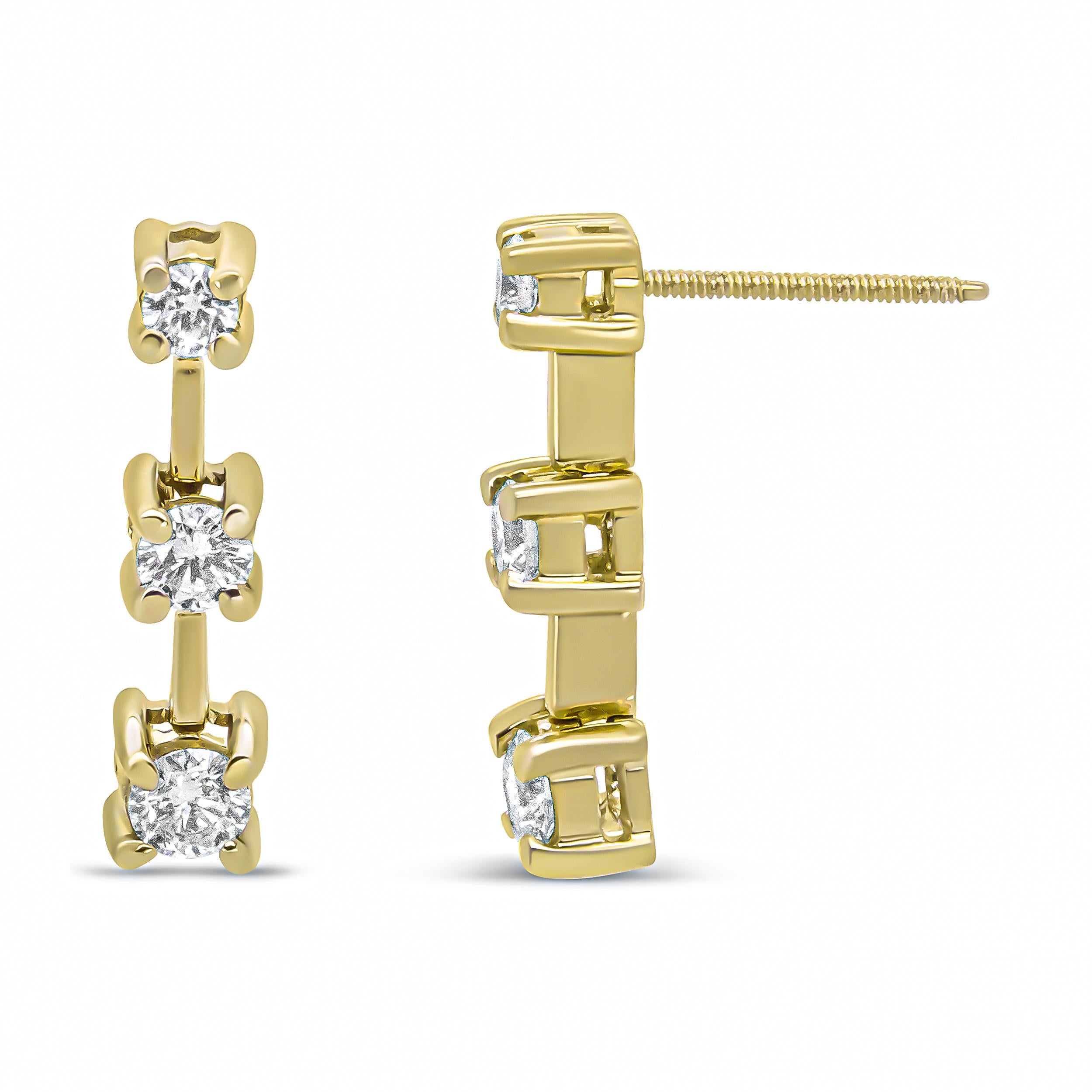 4 stone diamond earrings
