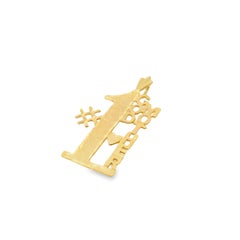 14k Yellow Gold "#1 Godmother Pendant