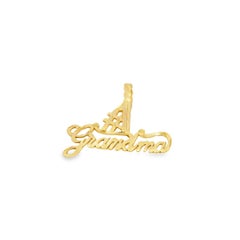 14k Yellow Gold "#1 Grandma" Pendant