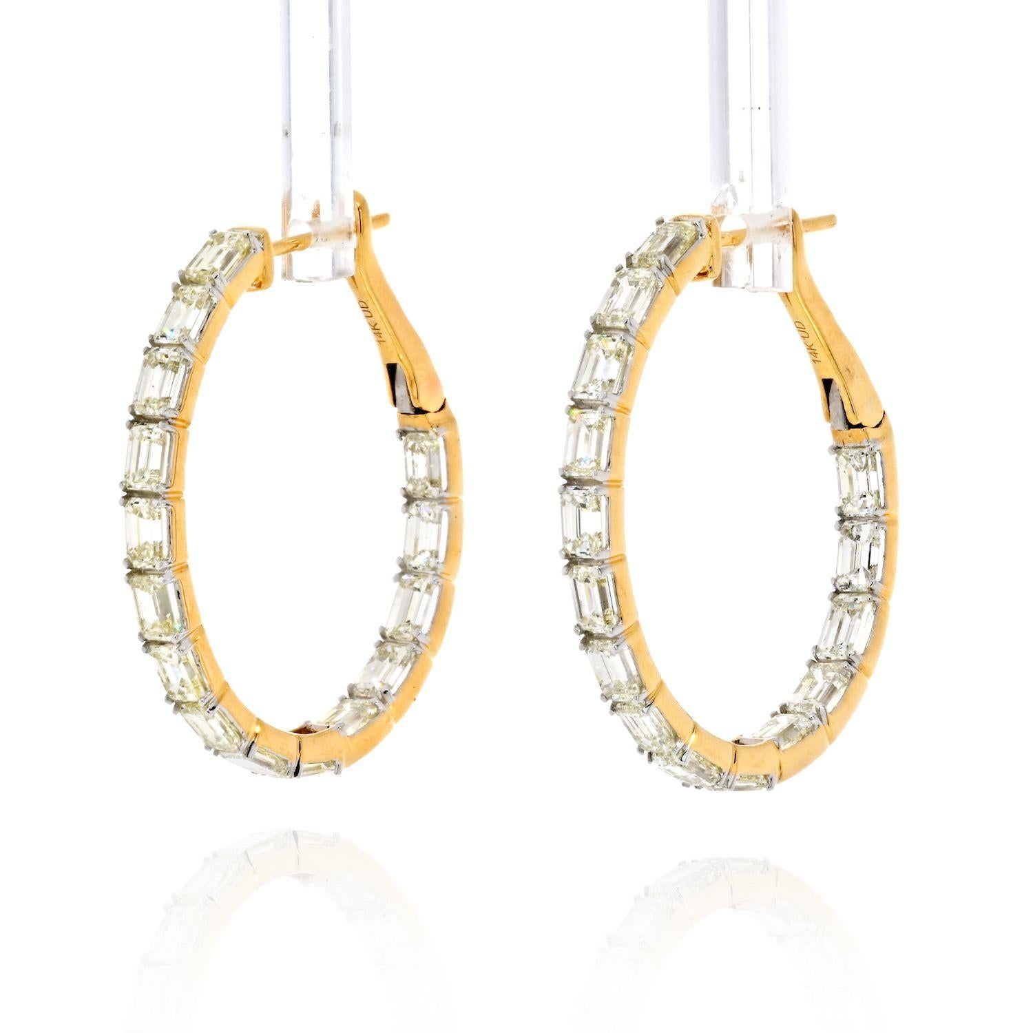 Mia Diamonds 14k Rose Gold Polished Hoop Earrings