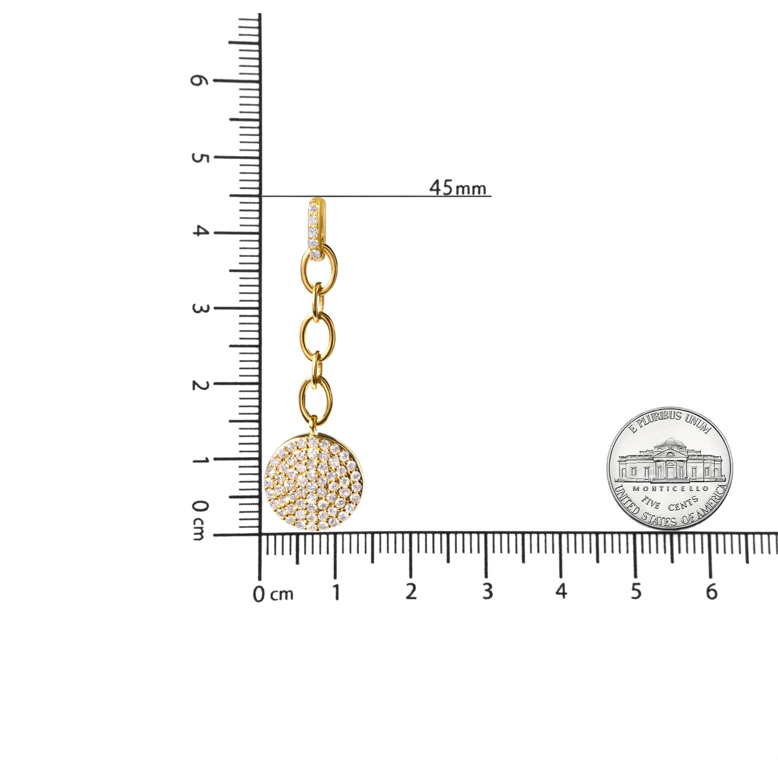 Orecchini a catena con diamanti a grappolo in oro giallo 14K da 1,0 Cttw In condizioni Nuovo in vendita a New York, NY