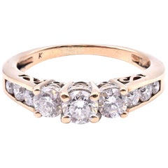 14 Karat Yellow Gold 1.00 Carat Diamond Ring