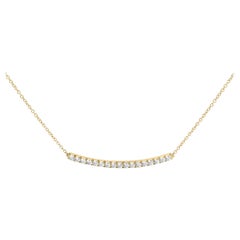 Collier pendentif de 18 pouces en or jaune 14 carats avec diamants de 1,00 carat au total