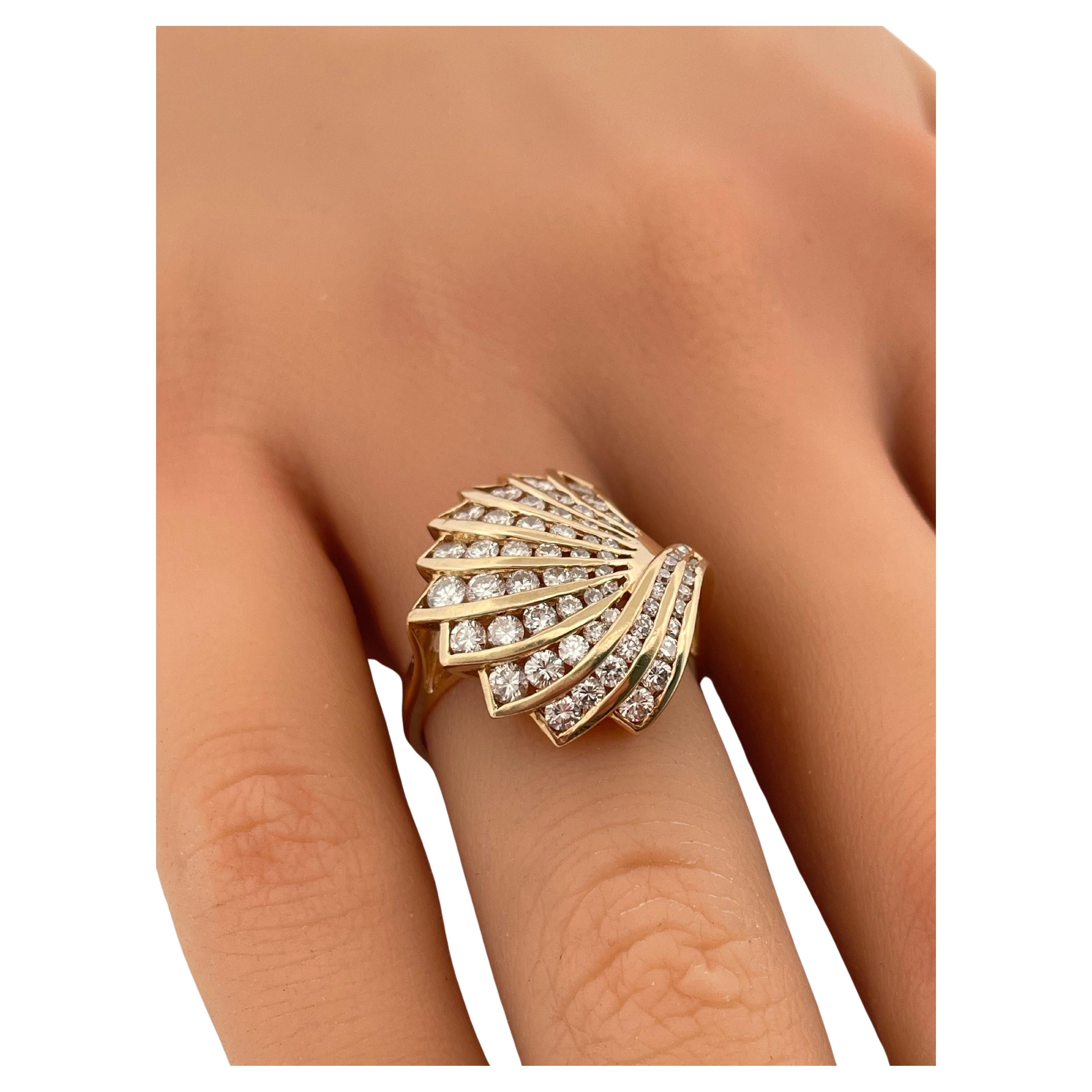 Bague en or jaune 14K 1.00ctw I-J SI1-SI2 diamant en vente 1