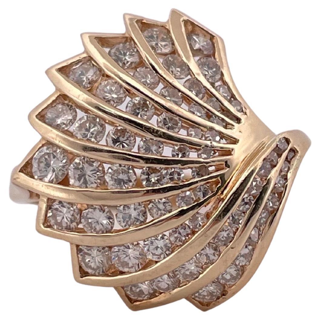 Bague en or jaune 14K 1.00ctw I-J SI1-SI2 diamant